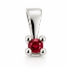 Billede af Lux vedhæng m. rubin 2,5 mm. ca. 0,10 ct. 14 kt.hvg.