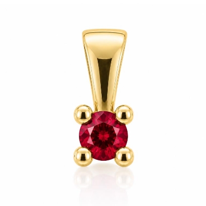 Billede af Lux vedhæng m. rubin 4,0 mm. ca. 0,32 ct. 14 kt.  