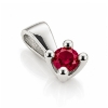 Billede af Lux vedhæng m. rubin 4,0 mm. ca. 0,32 ct. 14 kt.  hvg.