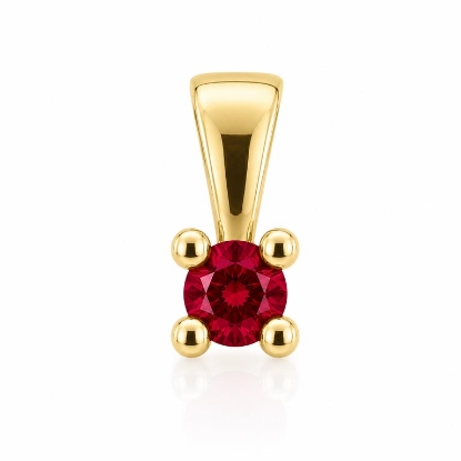 Billede af Lux vedhæng m. rubin 4,5 mm. ca. 0,45 ct. 14 kt.  