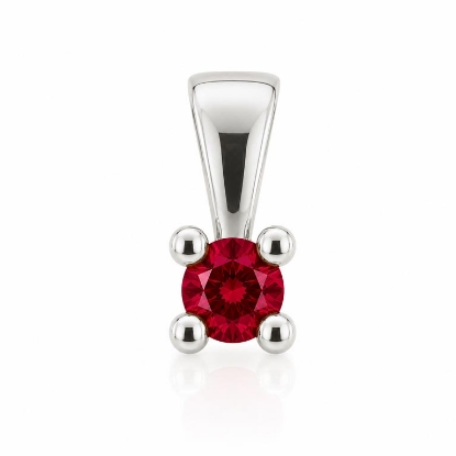 Billede af Lux vedhæng m. rubin 4,5 mm. ca. 0,45 ct. 14 kt. hvg. 