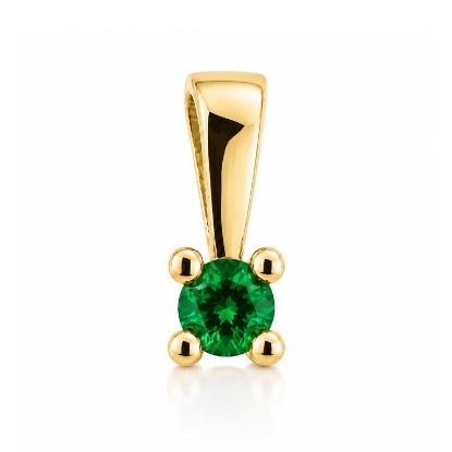 Billede af Lux vedhæng m. smaragd 3,0 mm. ca. 0,12 ct. 14 kt. 