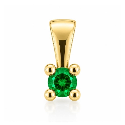Billede af Lux vedhæng m. smaragd 4,0 mm. ca. 0,26 ct. 14 kt. 