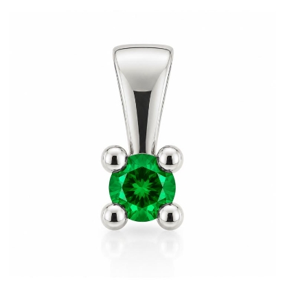 Billede af Lux vedhæng m. smaragd 4,0 mm. ca. 0,26 ct. 14 kt. hvg. 