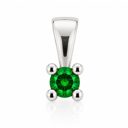 Billede af Lux vedhæng m. smaragd 4,5 mm. ca. 0,37 ct. 14 kt. hvg. 