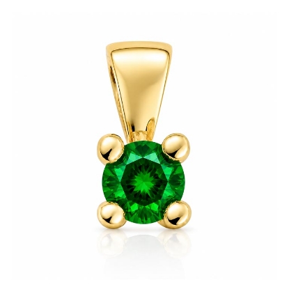 Billede af Lux vedhæng m. smaragd 5,0 mm. ca. 0,50 ct. 14 kt. 