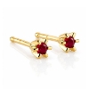 Billede af "Dreamy Ruby" øreringe m. rubin 2*2,5 mm (ca a 0,06 ct) i 14 kt