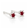 Billede af "Dreamy Ruby" øreringe m. rubin 2*2,5 mm (ca a 0,06 ct) i 14 kt hvg