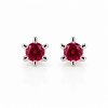 Billede af "Dreamy Ruby" øreringe m. rubin 2*3,5 mm (ca a 0,15 ct) i 14 kt hvg
