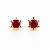 Billede af "Dreamy Ruby" øreringe m. rubin 2*4,0 mm (ca a 0,20 ct) i 14 kt