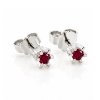 Billede af "Dreamy Ruby" øreringe m. rubin 2*4,0 mm (ca a 0,20 ct) i 14 kt hvg