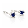 Billede af "Dreamy Sapphire" øreringe m. safir 2*2,5 mm (ca a 0,06 ct) i 14 kt hvg