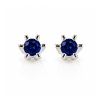 Billede af "Dreamy Sapphire" øreringe m. safir 2*3,0 mm (ca a 0,10 ct) i 14 kt hvg