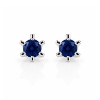 Billede af "Dreamy Sapphire" øreringe m. safir 2*3,5 mm (ca a 0,15 ct) i 14 kt hvg