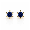Billede af "Dreamy Sapphire" øreringe m. safir 2*4,0 mm (ca a 0,20 ct) i 14 kt