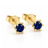 Billede af "Dreamy Sapphire" øreringe m. safir 2*4,5 mm (ca a 0,25 ct) i 14 kt