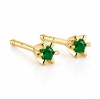 Billede af "Dreamy Emerald" øreringe m. smaragd 2*2,0 mm. i 14 kt.