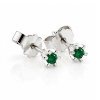 Billede af "Dreamy Emerald" øreringe m. smaragd 2*2,5 mm. i 14 kt. hvg.