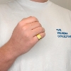Billede af Ring massiv lukket bund, rek. plade 14*11,3 mm. 925s. forgyldt (forgyldning vil blive slidt af ved brug !)