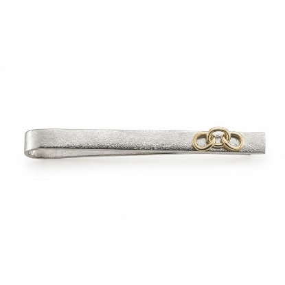 Billede af Loge slipsenål 925s. med kædeled 14 kt.
