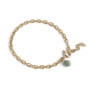 Billede af ENAMEL Copenhagen Significant Sage armbånd forgyldt messing (15+4cm)