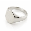 Billede af Herrering massiv m. oval plade 14*12 mm 925 s.