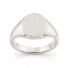 Billede af Herrering massiv m. oval plade 14*12 mm14 kt. hvg.