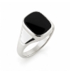 Billede af Herrering m. lukket bund, antik sl. onyx 14*12 mm 14 kt. hvg.