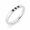 Billede af Alliancering 3* 0,02 black 925s (br. 2,4-tk. 1,8 mm.)