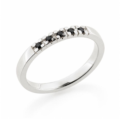 Billede af Alliancering 5* 0,02 black, 925s (br. 2,4-tk. 1,8 mm.)
