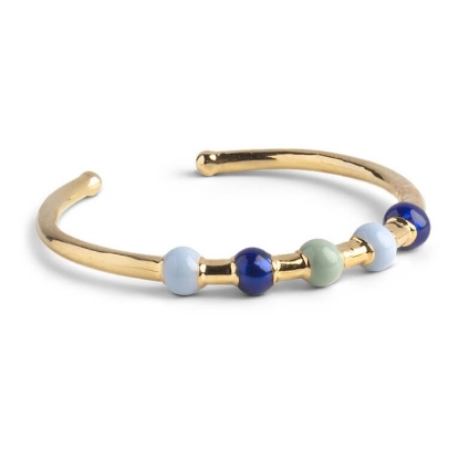 Billede af ENAMEL Copenhagen Lola Earthtone ring forgyldt messing (justérbar)