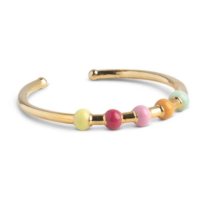 Billede af ENAMEL Copenhagen Lola Rainbow ring forgyldt messing (justérbar)