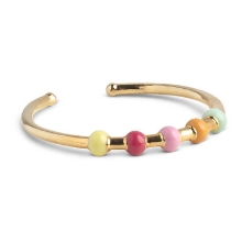 Billede af ENAMEL Copenhagen Lola Rainbow ring forgyldt messing (str. 54-58)