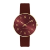 Billede af Arne Jacobsen ur - Station - Bourgogne Rød 34mm