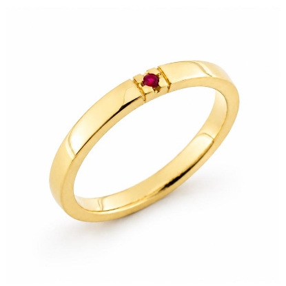 Billede af Alliancering 1* rubin 0,02 ct. 8 kt. 333