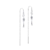 Billede af Aqua Dulce Blush Drop Clear Thread øreringe sølv m. cz