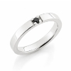 Billede af Alliancering 1* 0,06 black, 925s. (br. 3,0-tk. 2,0 mm.)