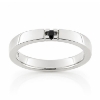Billede af Alliancering 1* 0,06 black, 925s. (br. 3,0-tk. 2,0 mm.)
