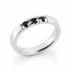 Billede af Alliancering 3* 0,06 black, 925s. (br. 3,0-tk. 2,0 mm.)