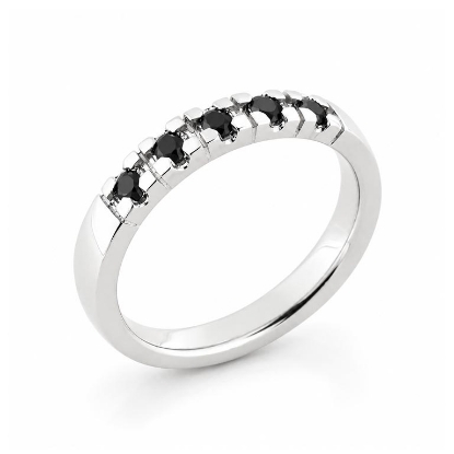 Billede af Alliancering 5* 0,06 black, 925s. (br. 3,0-tk. 2,0 mm.)