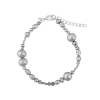 Billede af Aqua Dulce Whisper Pearl armbånd sølv m. grå kvarts, fvp + cz (17+3 cm)
