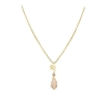 Billede af Aqua Dulce Meadow Rose halskæde forgyldt sølv m. sunstones (42 + 3 cm)