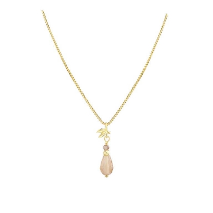 Billede af Aqua Dulce Meadow Rose halskæde forgyldt sølv m. sunstones (42 + 3 cm)