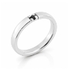 Billede af Alliancering 1* 0,04 black brillant 925s.  