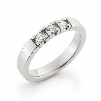 Billede af Allia. ring, 3* 0,10 w/pi. sølv 925s. (br. 3,7-tk. 2,2 mm.)