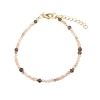 Billede af Aqua Dulce Meadow Mix armbånd forgyldt sølv m. perler + sten (17 + 3 cm)