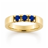 Billede af Alliancering, 3* 3,0 mm. Safir (a ca. 0,15 ct.) 14 kt. (br. 3,7-tk. 2,2 mm.)