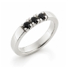 Billede af Allia. ring, 3* 0,10 black sølv 925s. (br. 3,7-tk. 2,2 mm.)