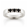 Billede af Allia. ring, 3* 0,10 black sølv 925s. (br. 3,7-tk. 2,2 mm.)