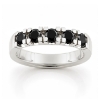 Billede af Allia. ring, 5* 0,10 black sølv 925s. (br. 3,7-tk. 2,2 mm.)